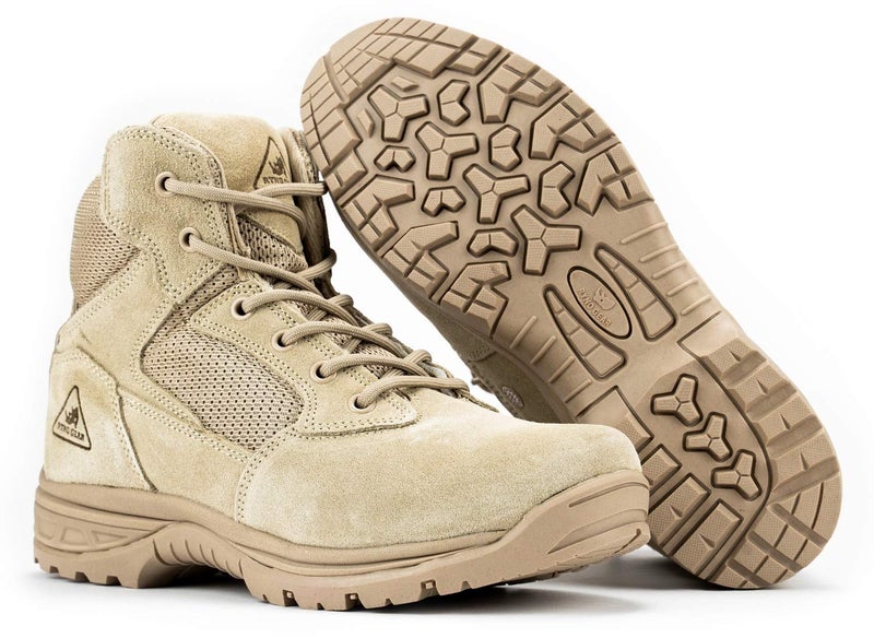 RYNO GEAR 6" Coolmax Tactical Combat Boots (6" Beige, us_footwear_size_system, adult, men, numeric, medium, numeric_9_point_5) - Image 1